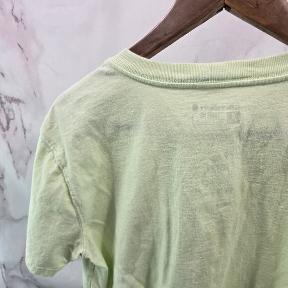 Carhartt T Shirt Womens Medium Green Short Sleeve Lime Neon Hi Vis Crew K87 W - Picture 6 of 10